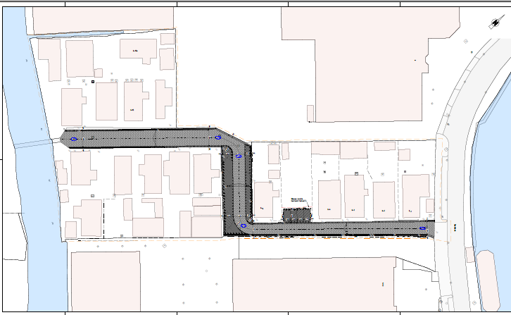 Kaartje met daarop de plek waar de werkzaamheden plaatsvinden: de openbare weg van de woonwagenlocatie Goudkade 6 in de wijk Korte Akkeren.