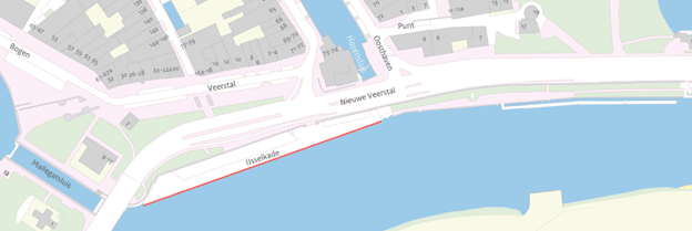 plattegrond van de kade